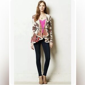 Moth For Anthropologie Pleiades Cardigan w Pom Pom Sash - Small